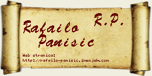Rafailo Panišić vizit kartica